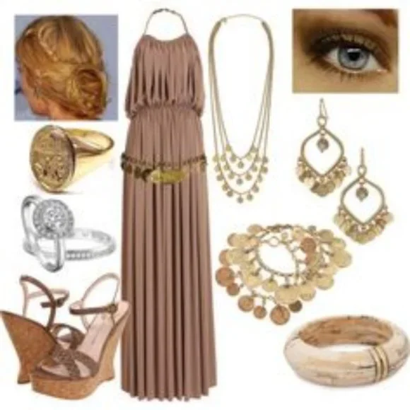 Stella & Dot | Exotic GOLD Coin Disc Rio Dangle Chandelier Earrings Retiโฆ - Picture 2 of 8